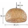 Bamboe Plafondlamp - Boho Bali Design Hanglamp -Talli image 7
