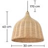 Bamboe Plafondlamp - Hanglamp Ontwerp Boho Bali -Baro image 7