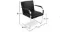 Bureaustoel met armleuningen - Bureaustoel bekleed met patchwork in wit en zwart - Brama image 7