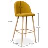Met stof beklede kruk - Scandinavisch design - 76cm - Evelyne image 7