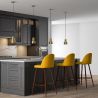 Stoffen beklede kruk - Scandinavisch ontwerp - 76cm - Evelyne image 7