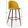 Stoffen beklede kruk - Scandinavisch ontwerp - 76cm - Evelyne image 7