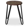 Barkruk Rond - Industrieel Ontwerp - Staal & Hout - 43cm - Hairpin image 7