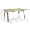 Rechthoekige eettafel - Industrieel - Hout & Metaal - 150cm - Hairpin image 7