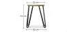Barkruk rond - Industrieel Ontwerp - Hout & Staal - 44cm - Hairpin image 7
