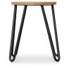 Barkruk rond - Industrieel Ontwerp - Hout & Staal - 44cm - Hairpin image 7
