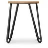 Barkruk rond - Industrieel Ontwerp - Hout & Staal - 44cm - Hairpin image 7