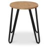 Barkruk rond - Industrieel Ontwerp - Hout & Staal - 44cm - Hairpin image 7