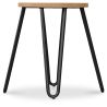 Barkruk rond - Industrieel Ontwerp - Hout & Staal - 44cm - Hairpin image 7