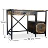 Houten bureau met laden - Industrieel ontwerp - Nashville image 7