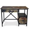 Houten bureau met laden - Industrieel ontwerp - Nashville image 7