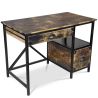 Houten bureau met laden - Industrieel ontwerp - Nashville image 7
