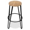 Ronde Kruk - Industrieel Ontwerp - Hout & Metaal - 66cm - Hairpin image 7