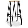 Ronde Kruk - Industrieel Ontwerp - Hout & Metaal - 66cm - Hairpin image 7