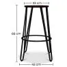 Ronde Kruk - Industrieel Ontwerp - Hout & Metaal - 66cm - Hairpin image 7