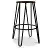 Ronde Kruk - Industrieel Ontwerp - Hout & Metaal - 66cm - Hairpin image 7