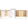 Houten Dressoir - Scandinavisch design - 3 laden - Roger image 7