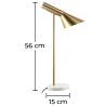 Flexo Lamp - Bureau Lamp - Marmer en Metaal - Celio image 7