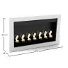 Hedendaagse wandgemonteerde ethanol openhaard - VPF-FD50-WIT image 7