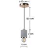 Plafondlamp - Hanglamp - Metaal en Beton - Felippo image 7