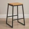 Barkruk industrieel ontwerp - hout en metaal - 60cm - Big Boy image 7