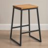 Barkruk industrieel ontwerp - hout en metaal - 60cm - Big Boy image 7