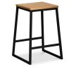 Barkruk industrieel ontwerp - hout en metaal - 60cm - Big Boy image 7