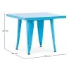 Vierkante Kindertafel - Industrieel - Metaal - 60cm - Stylix image 7