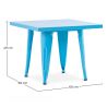 Vierkante Kindertafel - Industrieel - Metaal - 60cm - Stylix image 7