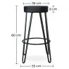 Ronde Kruk - Industrieel Ontwerp - 80 cm - Elan image 7