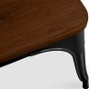Industrieel Design Bank - Hout en Metaal - Stylix image 7
