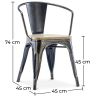 Eetkamerstoel met armleuningen - Hout & Staal - Stylix image 7