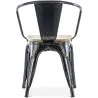 Eetkamerstoel met armleuningen - Hout & Staal - Stylix image 7