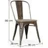 Eetkamerstoel - Industrieel ontwerp - Hout & Staal -Stylix image 7