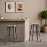 Barkruk - Industrieel Ontwerp - Staal & Hout - 76cm - Stylix image 7