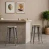 Barkruk - Industrieel Ontwerp - Staal & Hout - 76cm - Stylix image 7