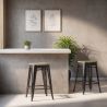Barkruk industrieel ontwerp - hout & staal - 61cm - Stylix image 7
