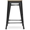 Barkruk industrieel ontwerp - hout & staal - 61cm - Stylix image 7