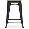 Barkruk industrieel ontwerp - hout & staal - 61cm - Stylix image 7