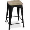 Barkruk industrieel ontwerp - hout & staal - 61cm - Stylix image 7