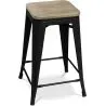 Barkruk industrieel ontwerp - hout & staal - 61cm - Stylix image 7