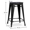 Barkruk - Industrieel Ontwerp - Hout & Staal - 61cm - Stylix image 7