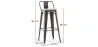 Barkruk met rugleuning - Industrieel ontwerp - 76 cm - Stylix image 7