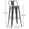 Barkruk met rugleuning - Industrieel ontwerp - 76 cm - Stylix image 7