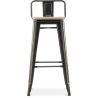 Barkruk met rugleuning - Industrieel ontwerp - 76 cm - Stylix image 7
