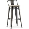 Barkruk met rugleuning - Industrieel ontwerp - 76 cm - Stylix image 7