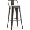 Barkruk met rugleuning - Industrieel ontwerp - 76 cm - Stylix image 7