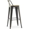 Barkruk met rugleuning - Industrieel ontwerp - 76 cm - Stylix image 7