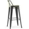 Barkruk met rugleuning - Industrieel ontwerp - 76 cm - Stylix image 7