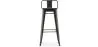 Barkruk met Rugleuning - Industrieel Ontwerp - Hout & Staal - 76cm - Stylix image 7